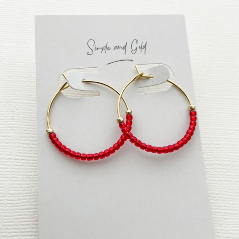 Beaded Hoop Earrings